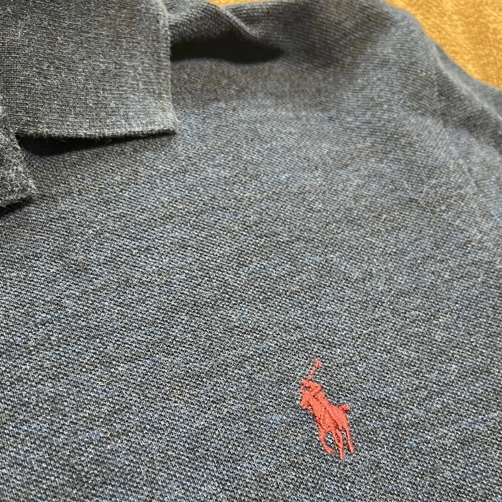 Men’s 100% Polo by Ralph Lauren Navy Short-Sleeve Polo with Red Pony- Size XL